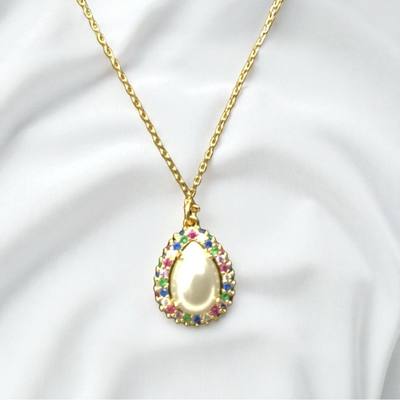 Kate Spade Brilliant Statement Pave Halo Pendant Necklace-Retail $69 - Picture 1 of 5